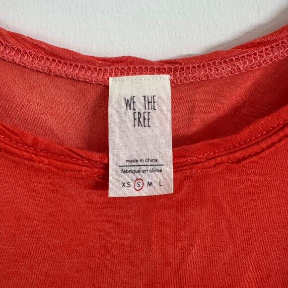 Free People We the Free Light Red Loose Fit Tank Top Size Small New - Picture 3 of 5